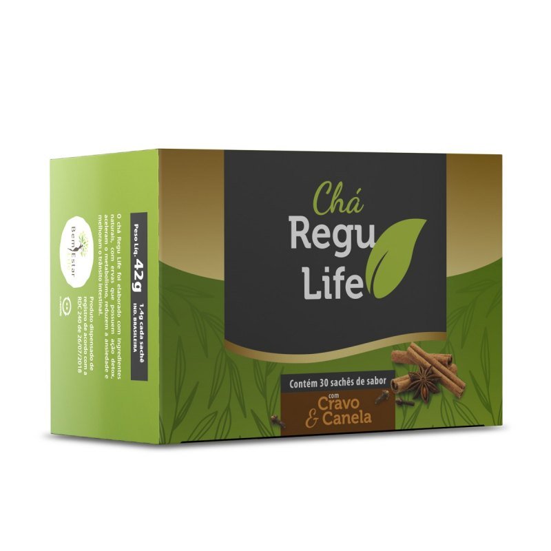 CHÁ REGU LIFE COM CRAVO E CANELA - 30 SACHE