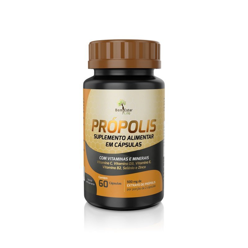 PROPOLIS COM VITAMINAS E MINERAIS 60 CAPSULAS